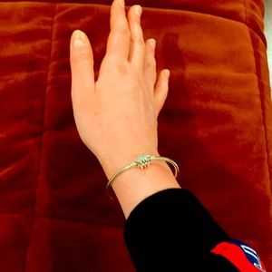 Medium Pandora firework clasp bangle bracelet - “The best is yet to come”